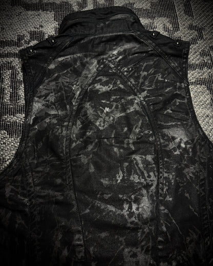 Midas Coated Splatter Multi-Zip Biker Vest