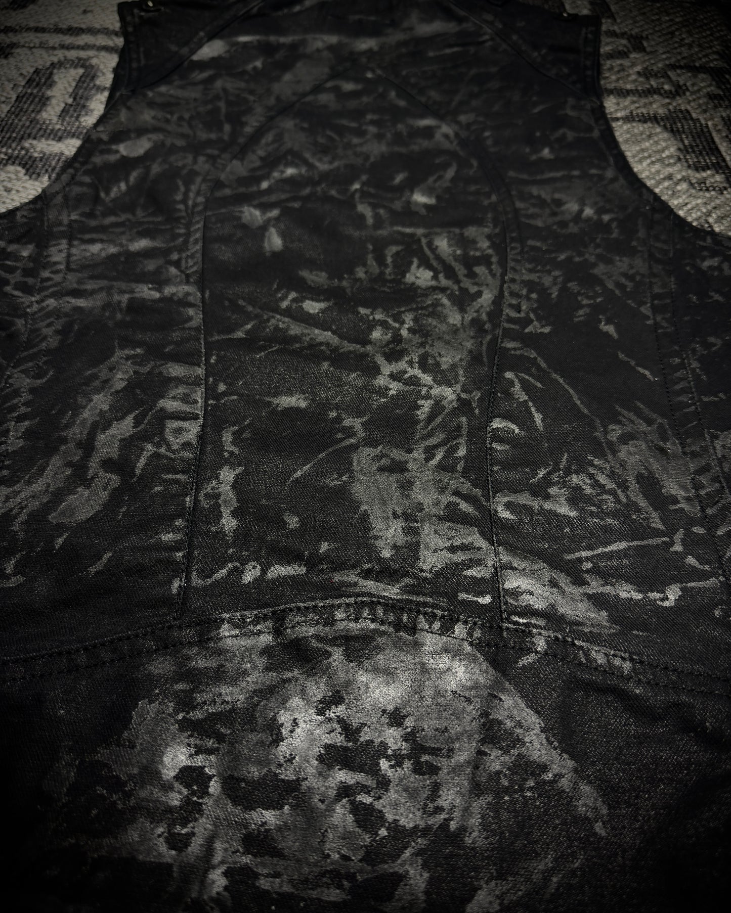 Midas Coated Splatter Multi-Zip Biker Vest