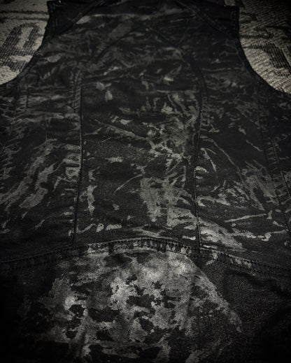 Midas Coated Splatter Multi-Zip Biker Vest