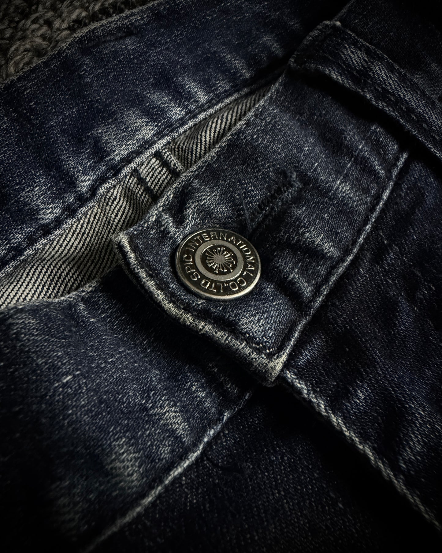 Tornado Mart Black Whiskered Faded Skinny Denim