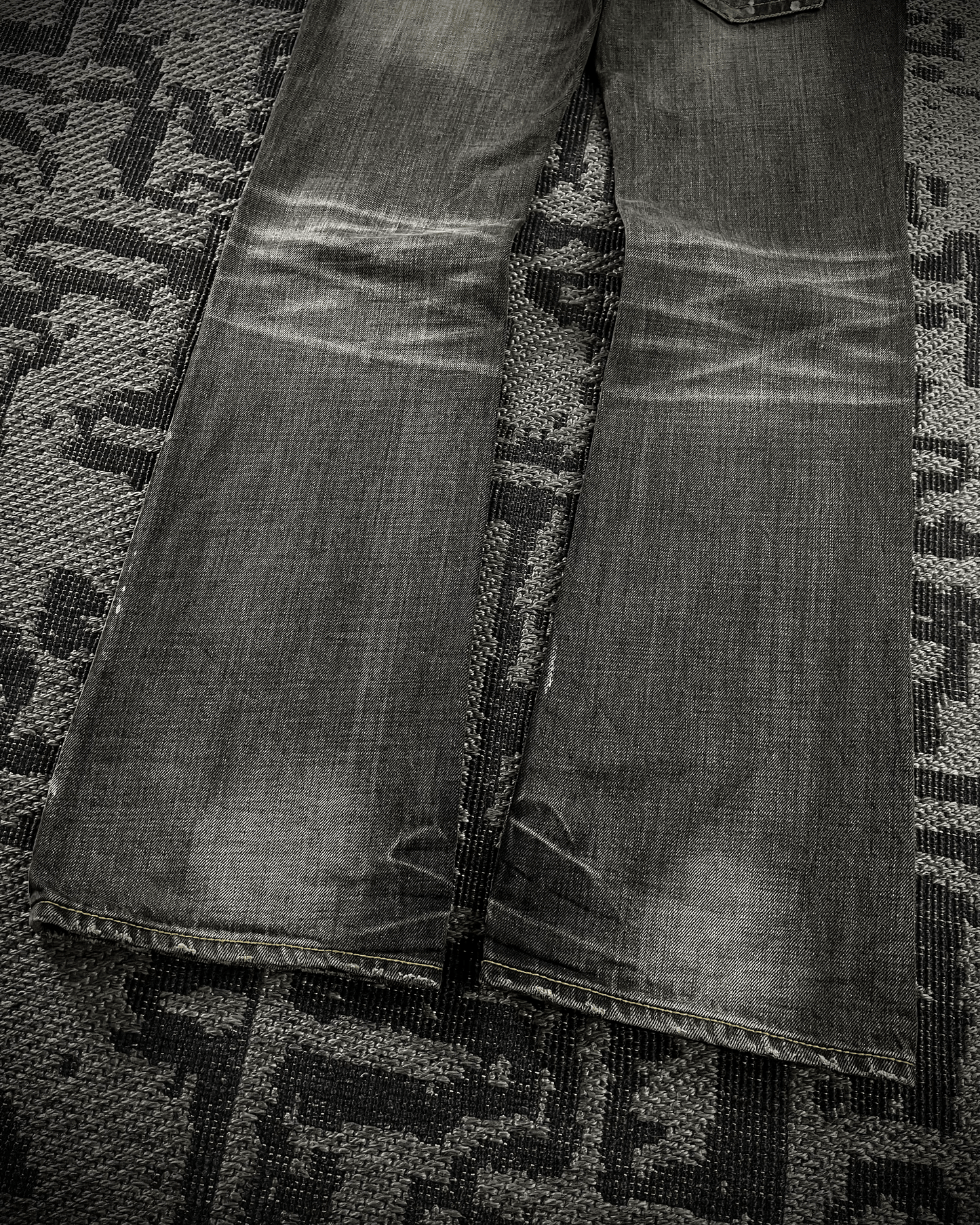 Semantic Design Multi -Zip Black Bootcut Jeans