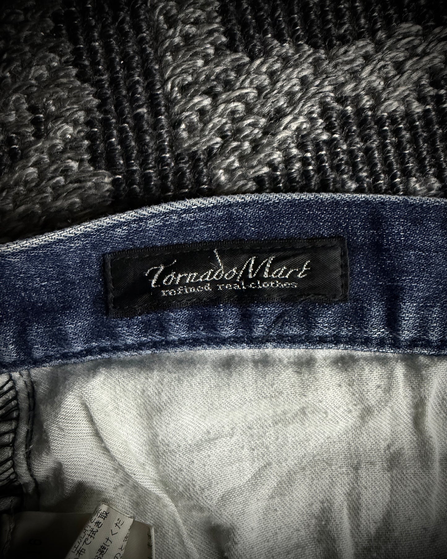 Tornado Mart Black Whiskered Faded Skinny Denim