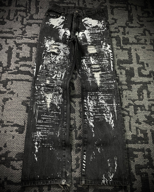 Bernings Sho Distressed Poem Bootcut Denim