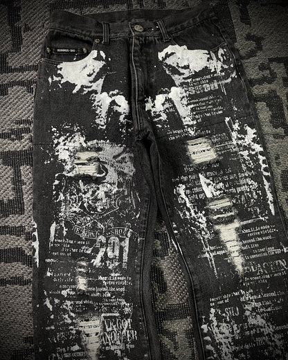 Bernings Sho Distressed Poem Bootcut Denim
