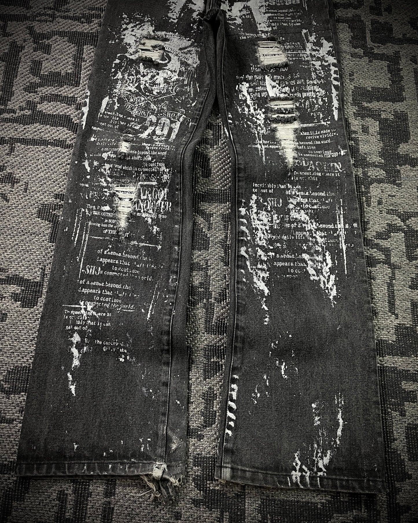 Bernings Sho Distressed Poem Bootcut Denim