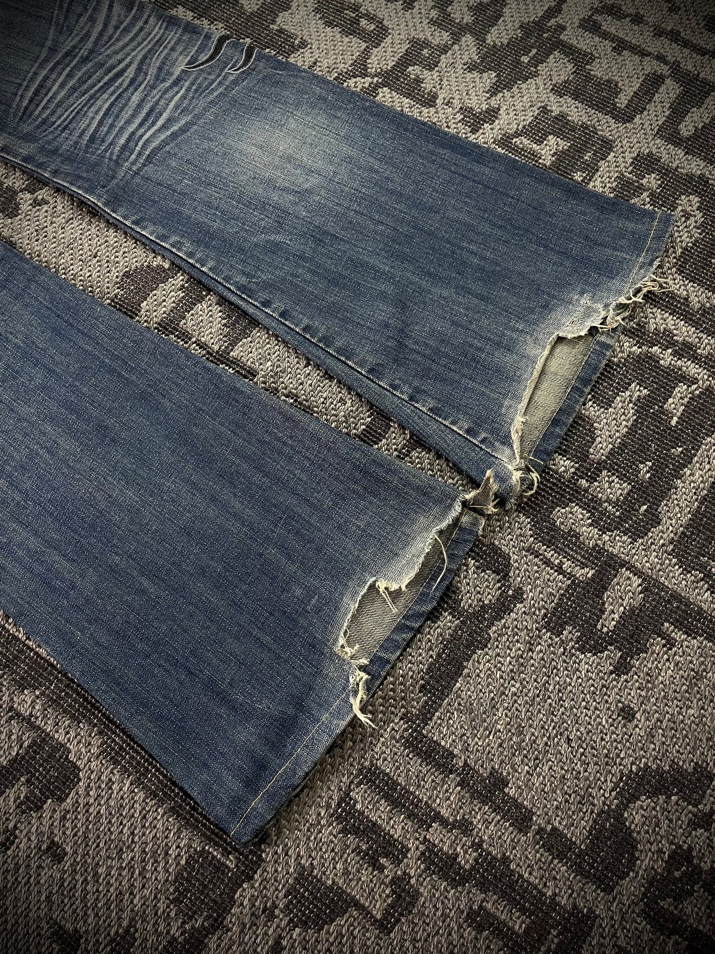 Tornado Mart Tribal Embroidery Flared Jeans