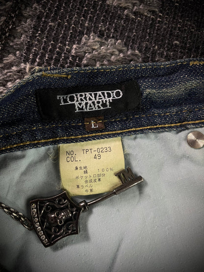 Tornado Mart Tribal Embroidery Flared Jeans
