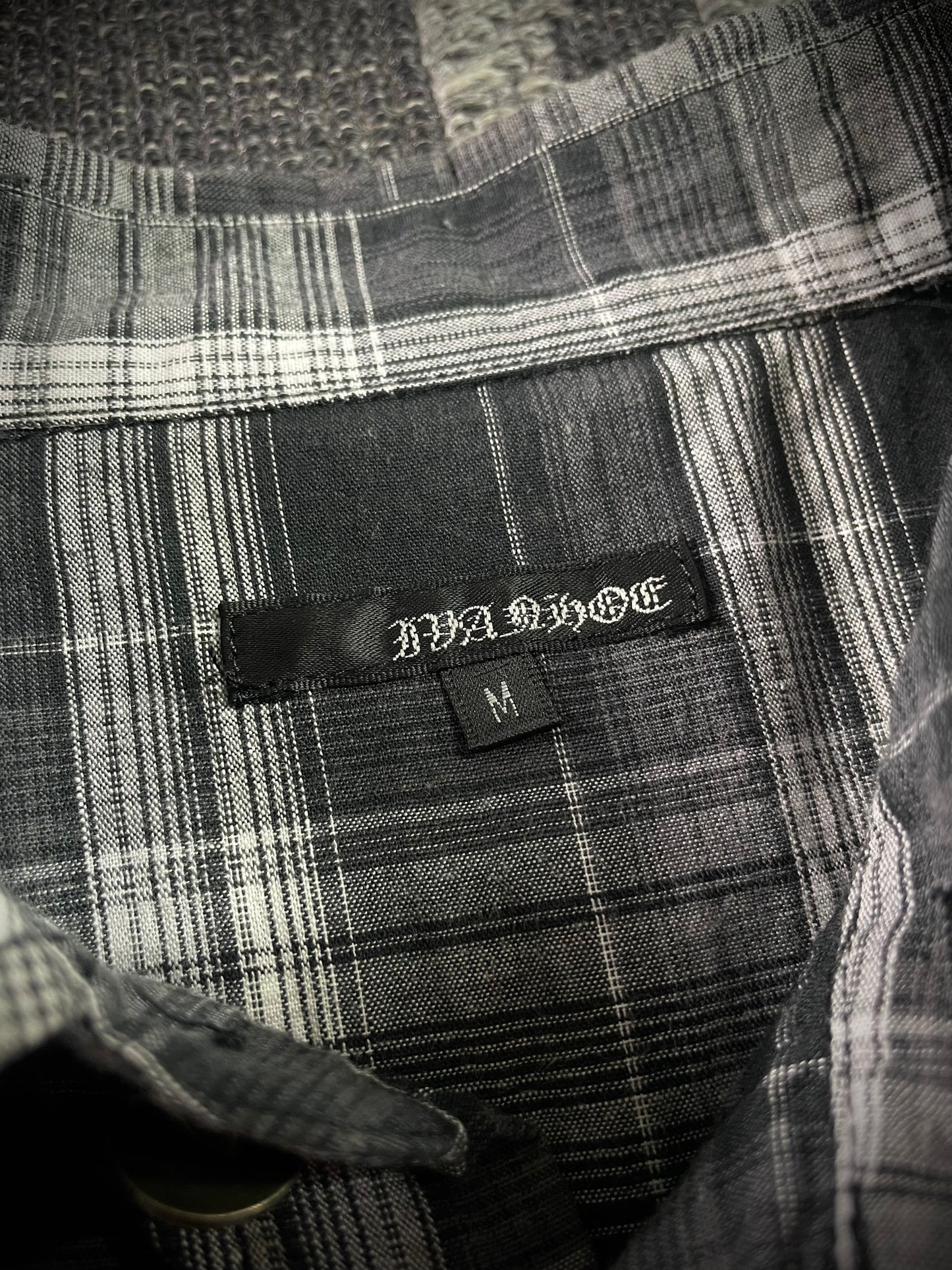 Manhoe Japanese Poem Patch Flannel Shirt