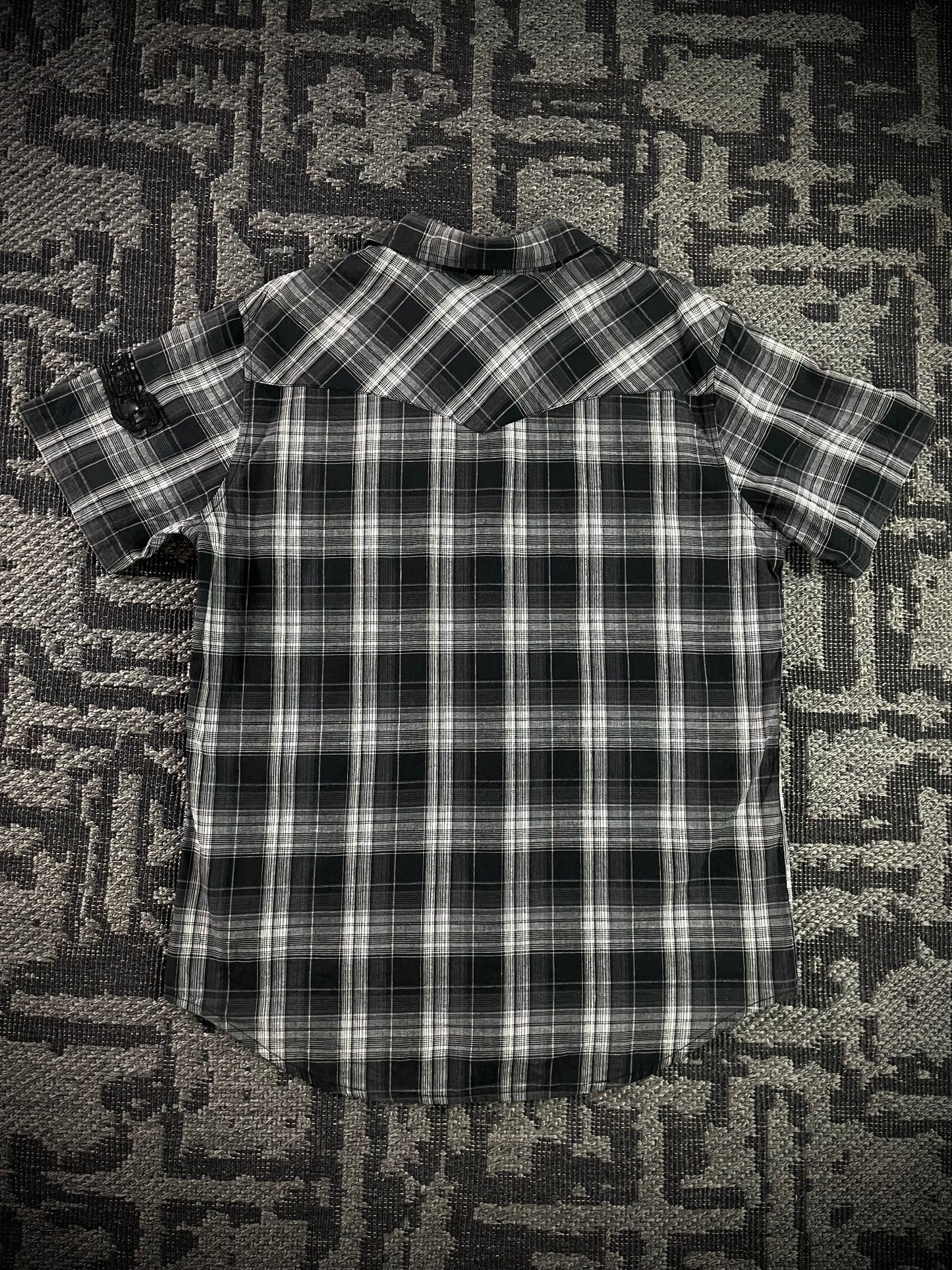 Manhoe Japanese Poem Patch Flannel Shirt