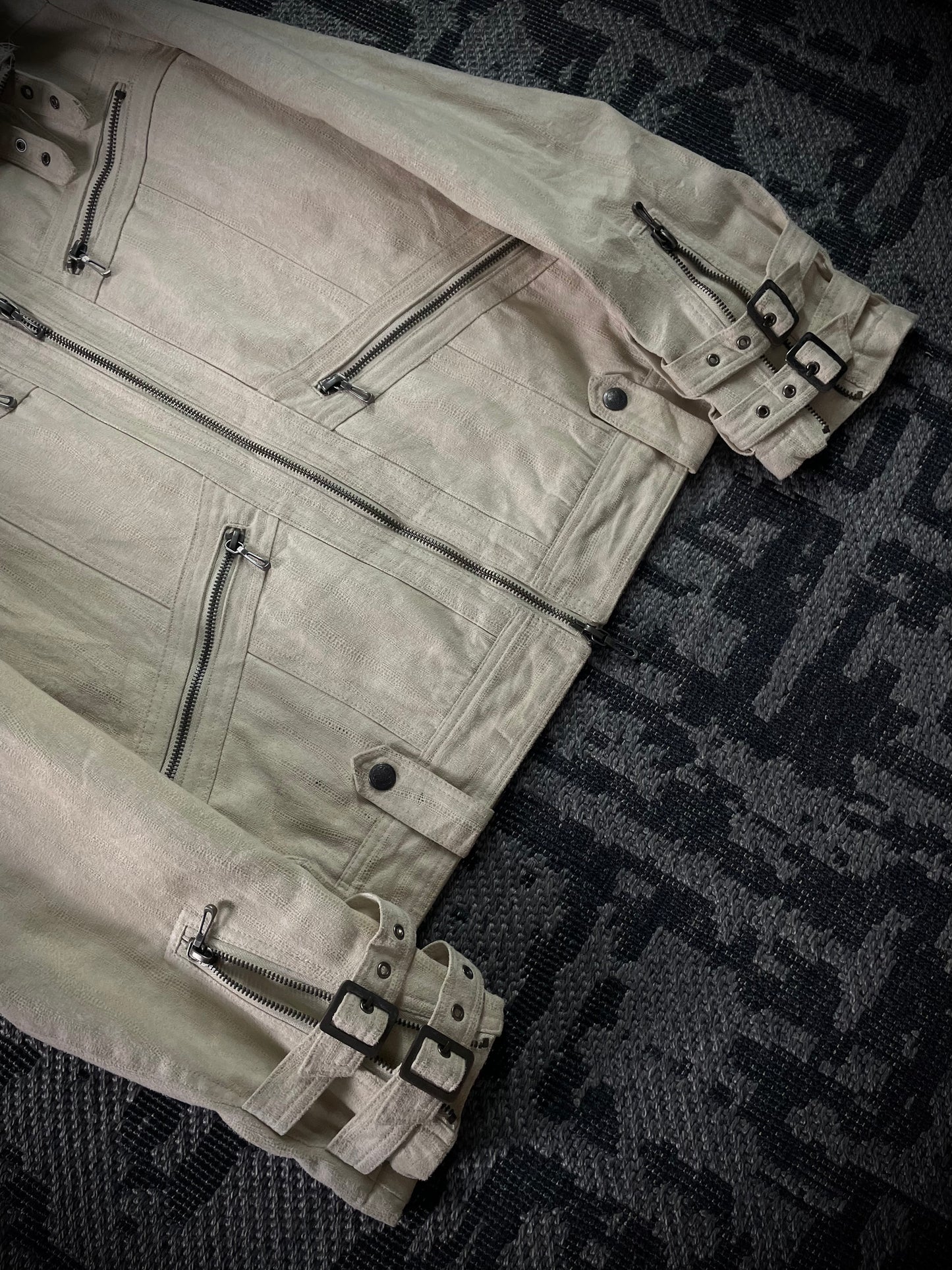 Spinach Multizip Fur Jacket