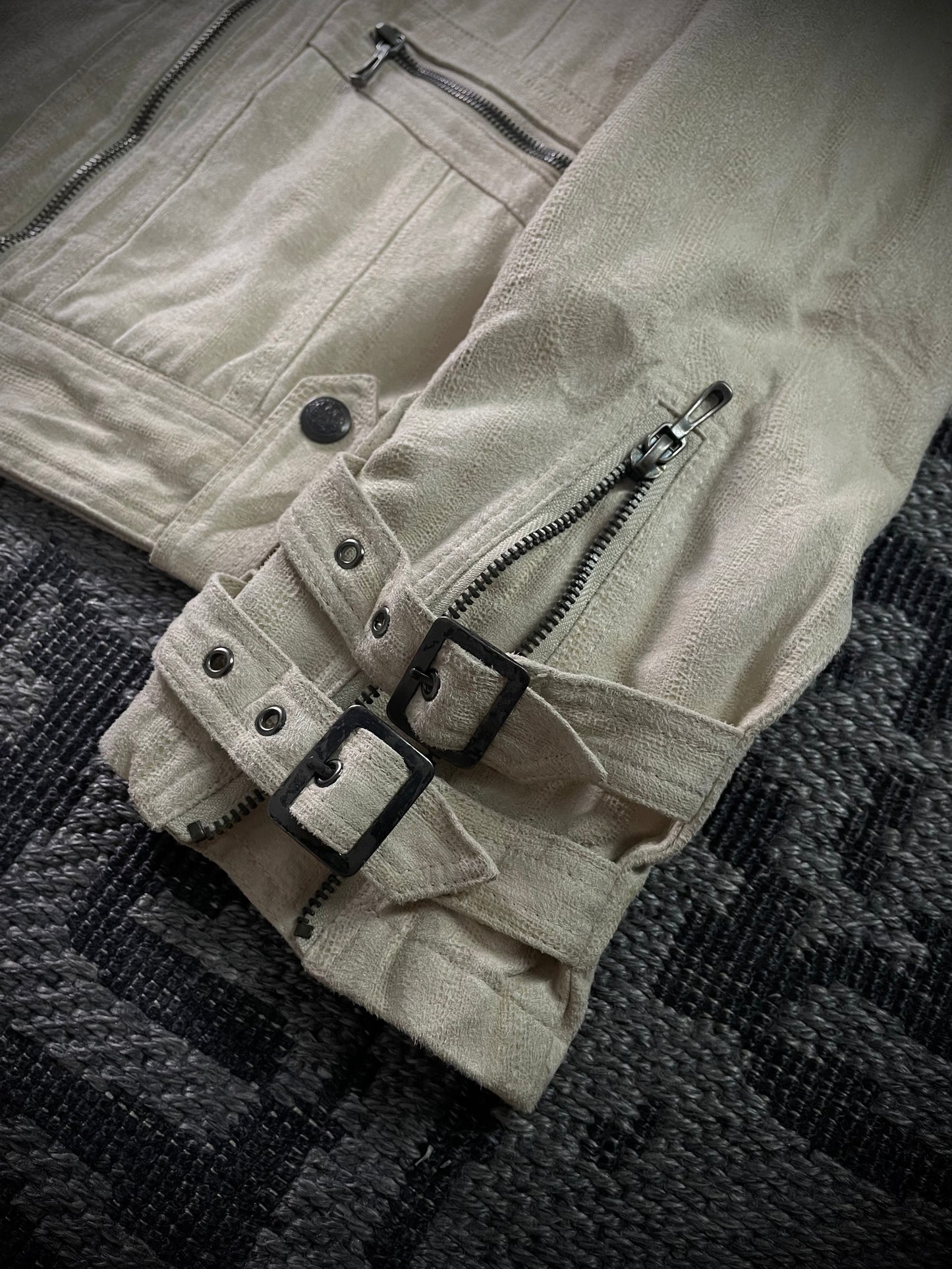 Spinach Multizip Fur Jacket