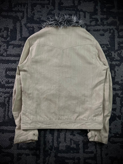 Spinach Multizip Fur Jacket