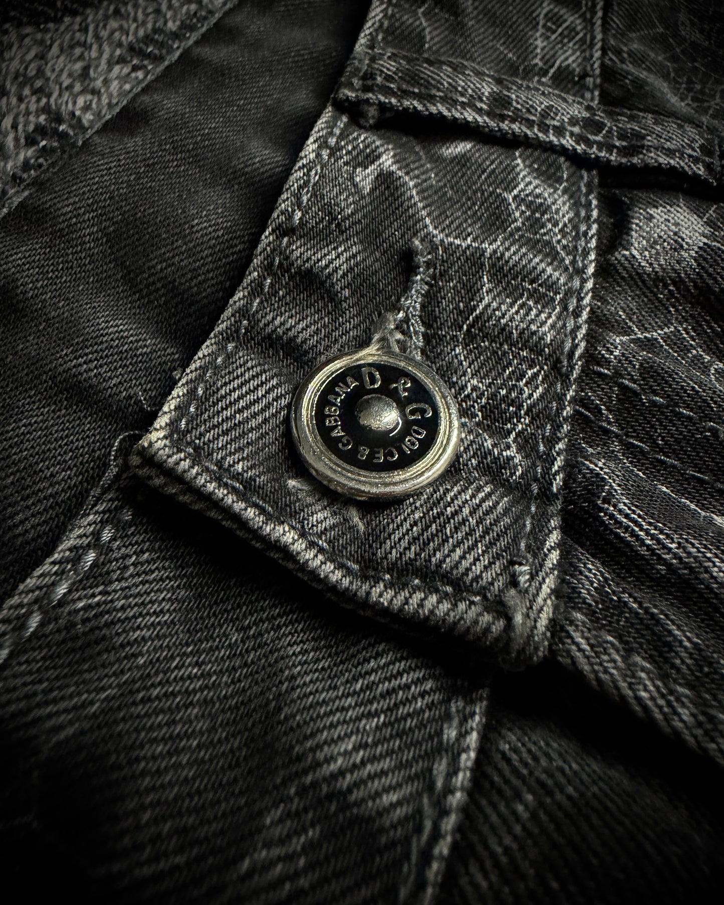 Dolce & Gabbana 2000s Crackle Wash Slim Straight Jeans