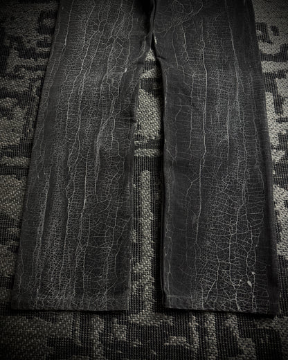 Dolce & Gabbana 2000s Crackle Wash Slim Straight Jeans