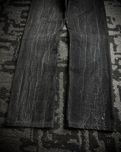 Dolce & Gabbana 2000s Crackle Wash Slim Straight Jeans
