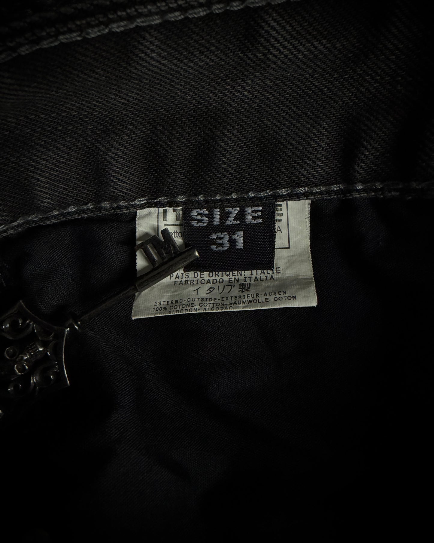 Dolce & Gabbana 2000s Crackle Wash Slim Straight Jeans