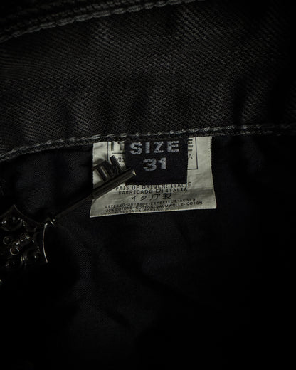 Dolce & Gabbana 2000s Crackle Wash Slim Straight Jeans