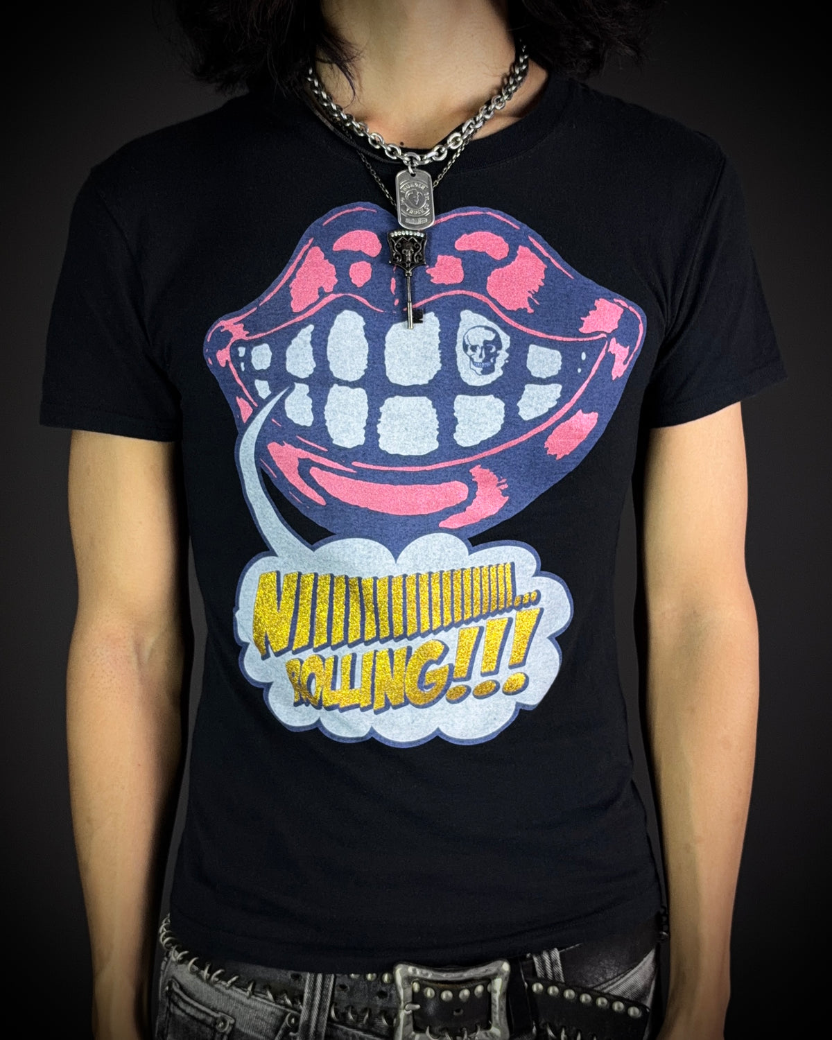 Gladnews Pop Art Glitter Graphic T-Shirt