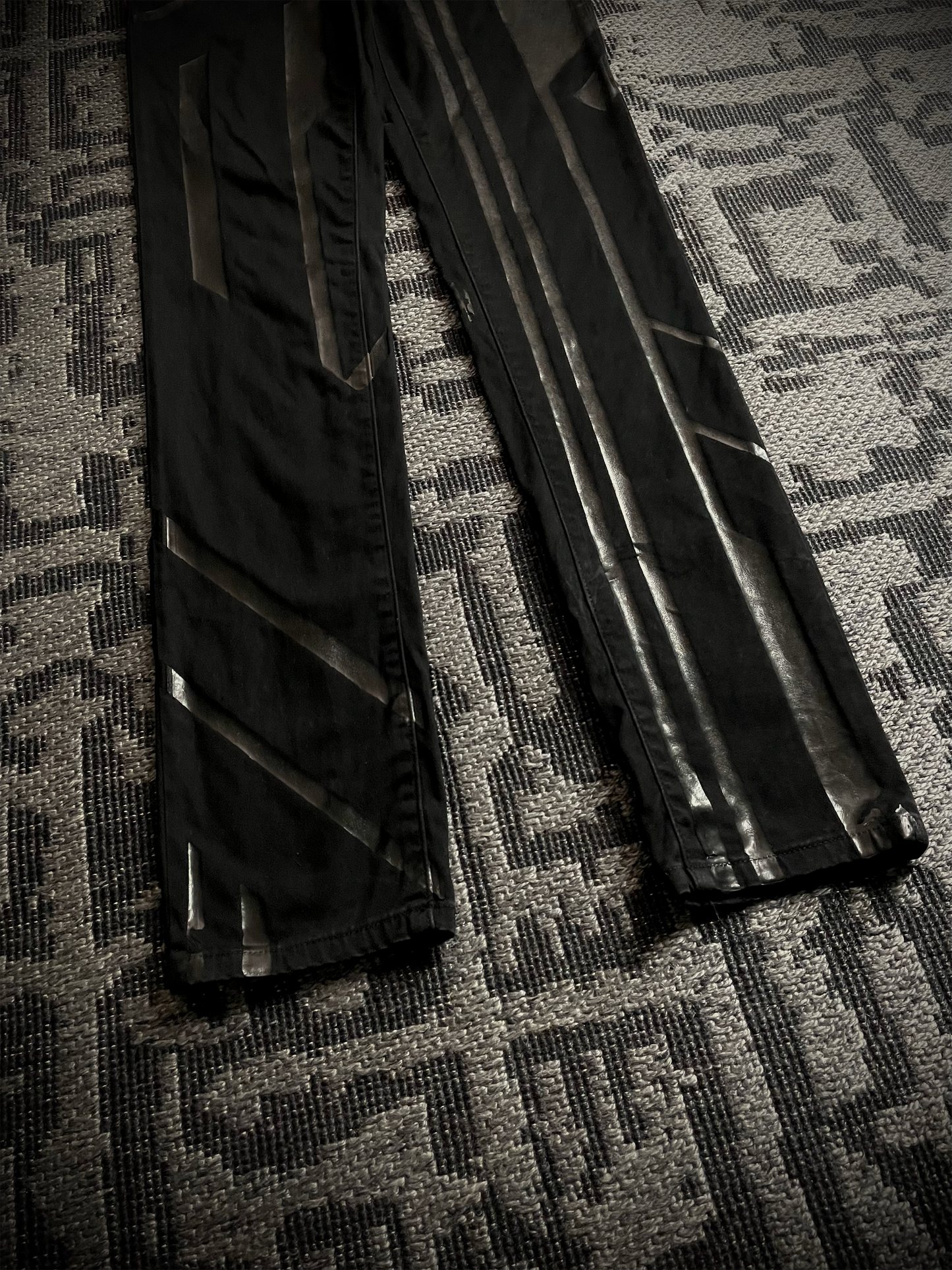 Diesel Black Gold Biker Coated Jeans