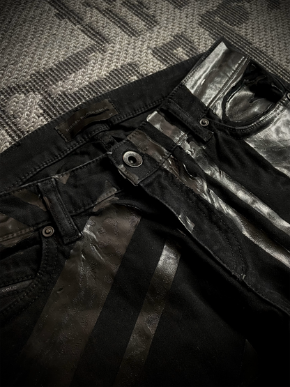 Diesel Black Gold Biker Coated Jeans