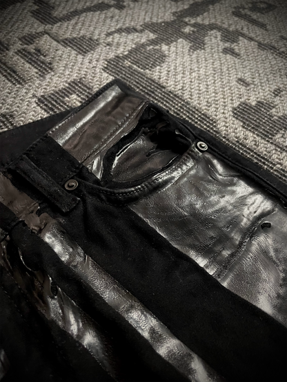 Diesel Black Gold Biker Coated Jeans