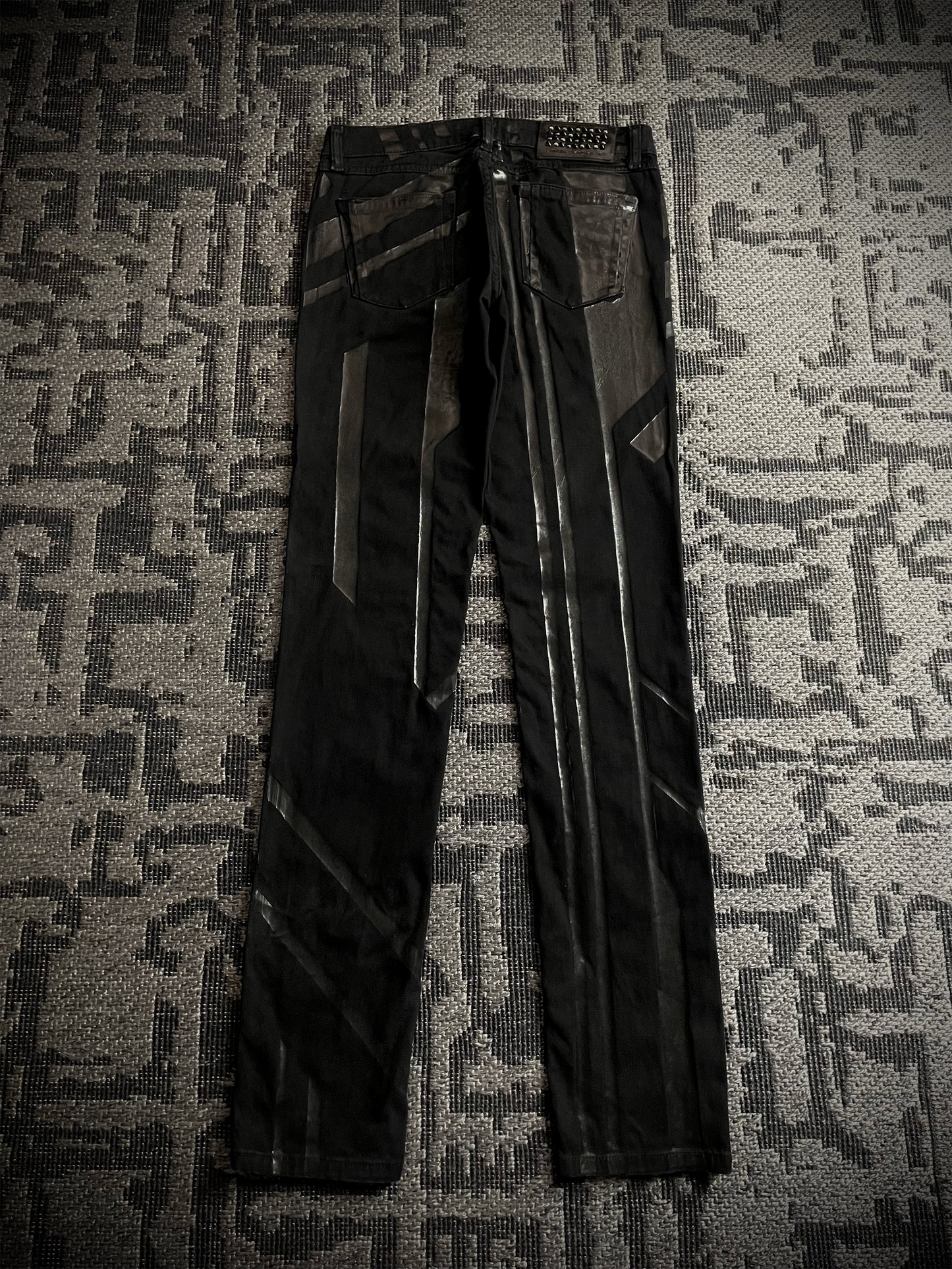 Diesel Black Gold Biker Coated Jeans