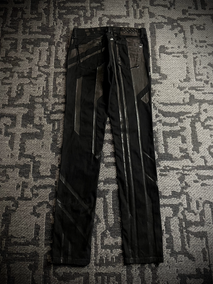 Diesel Black Gold Biker Coated Jeans
