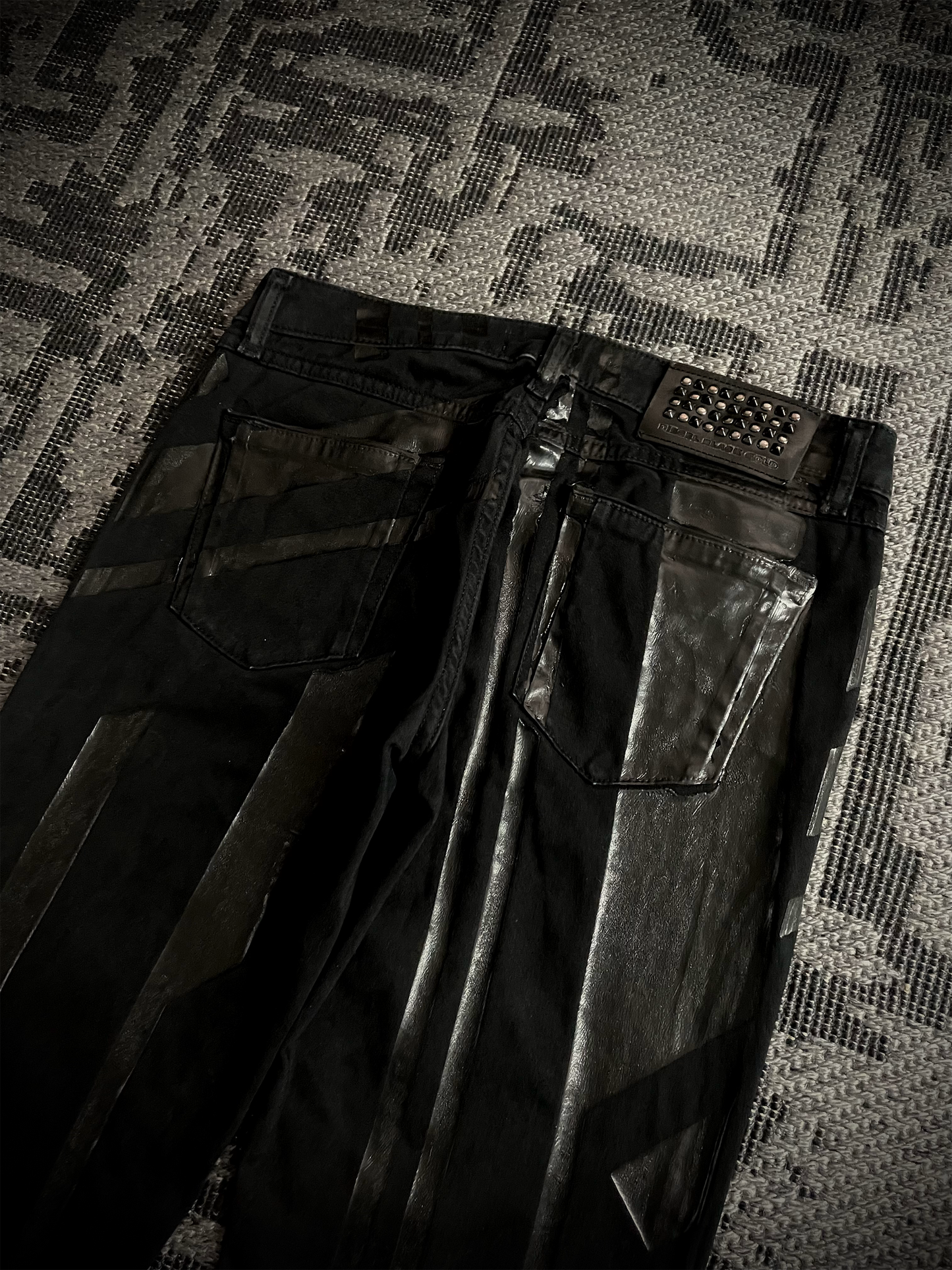 Diesel Black Gold Biker Coated Jeans