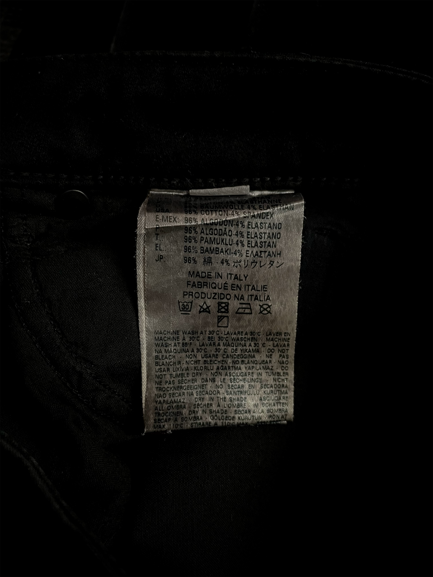 Diesel Black Gold Biker Coated Jeans