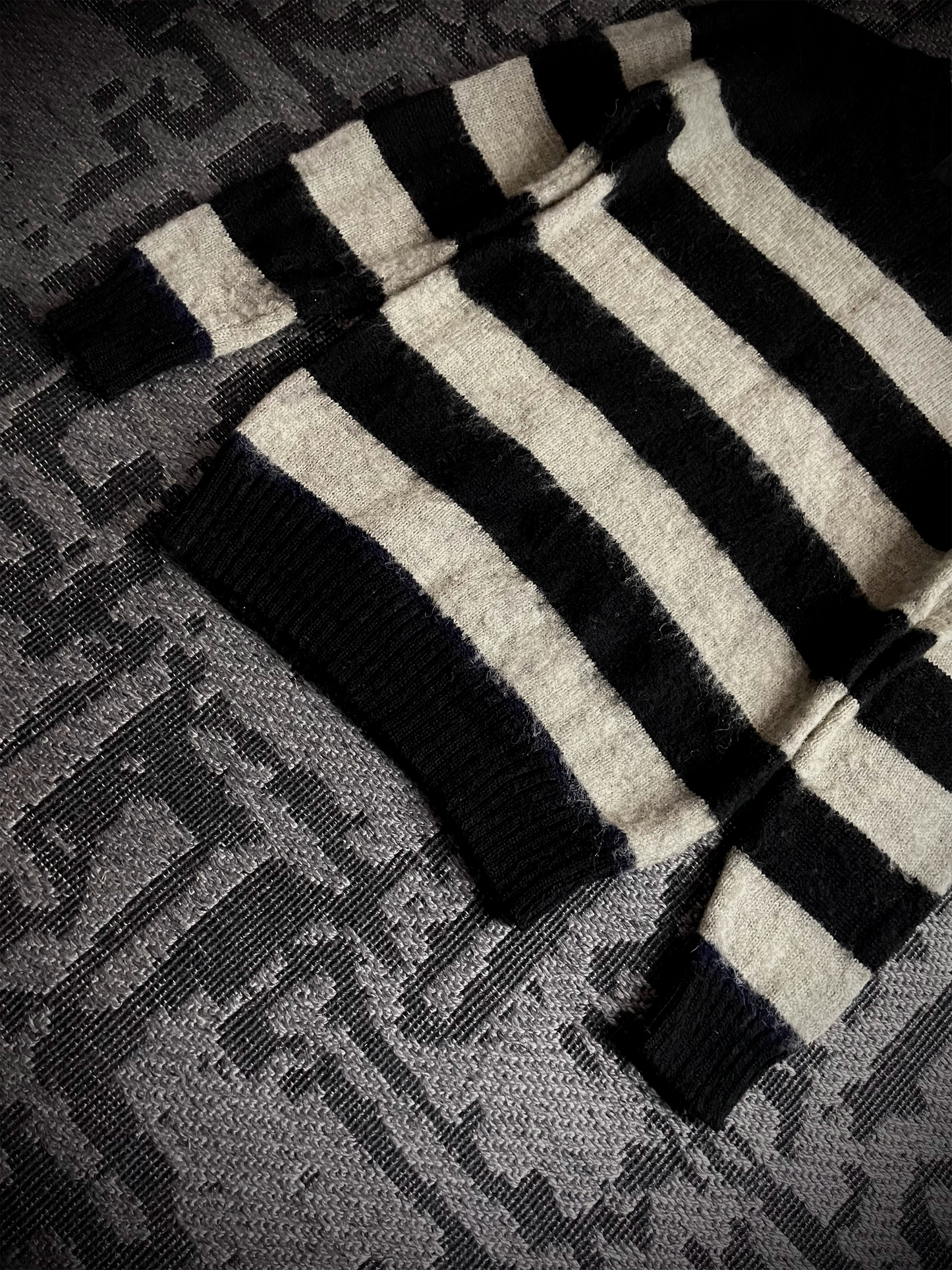 Lounge lizard Stripe Wool knit Sweater