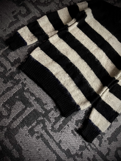 Lounge lizard Stripe Wool knit Sweater