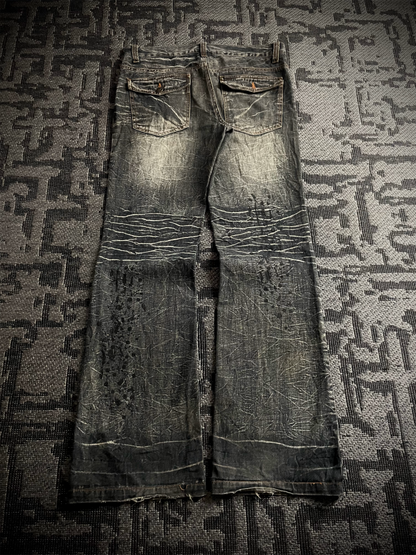 Lowbox Glitter Bootcut Flared Jeans