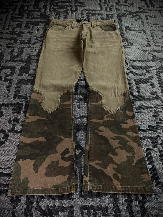 Breath Mint Camo Bootcut Flared Pants