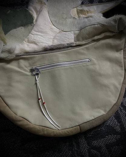 Rebirth To Tabula Rasa Multi-Fur Panel Leather Shoulder Bag