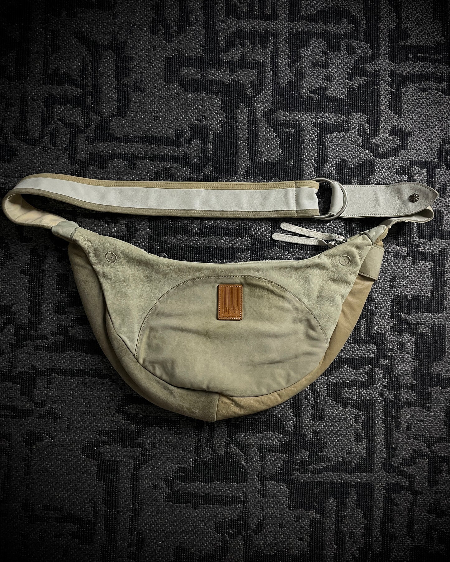 Rebirth To Tabula Rasa Multi-Fur Panel Leather Shoulder Bag