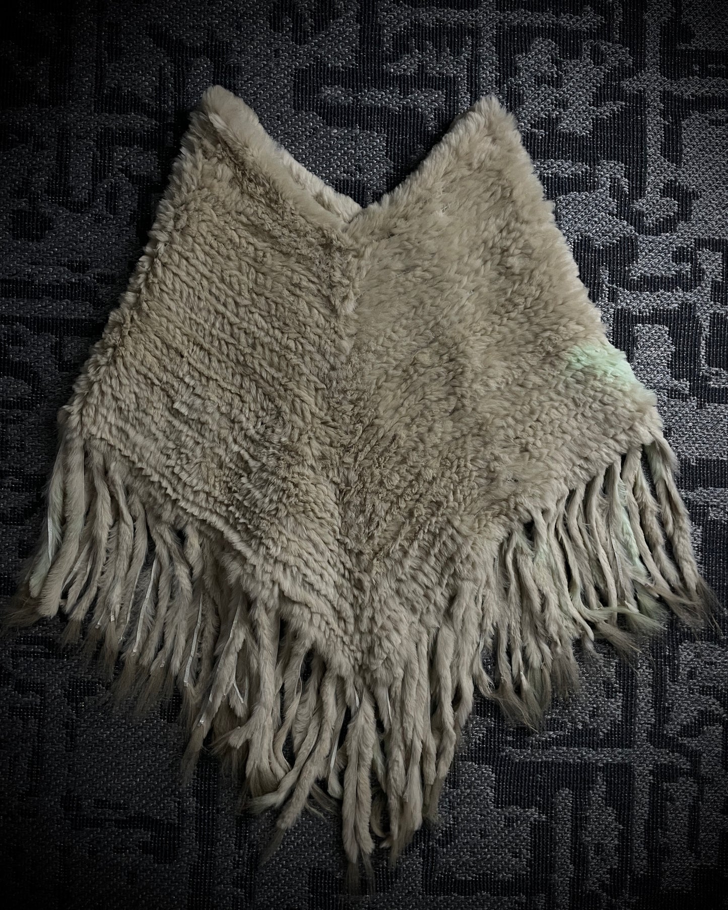 G.O.A Rabbit Fur Poncho