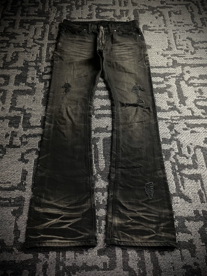 Fuga Claw Marks Distressed Flared Jeans