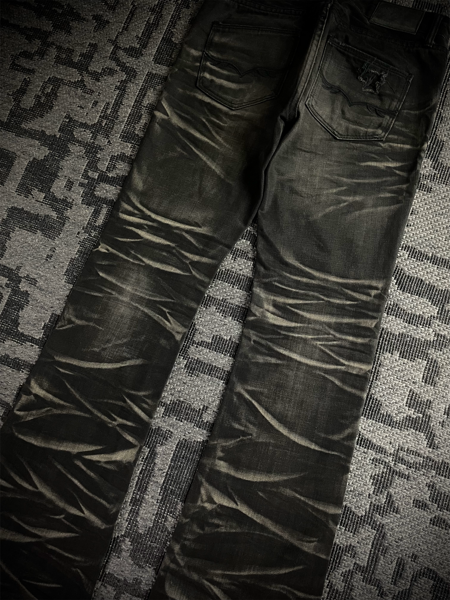 Fuga Claw Marks Distressed Flared Jeans