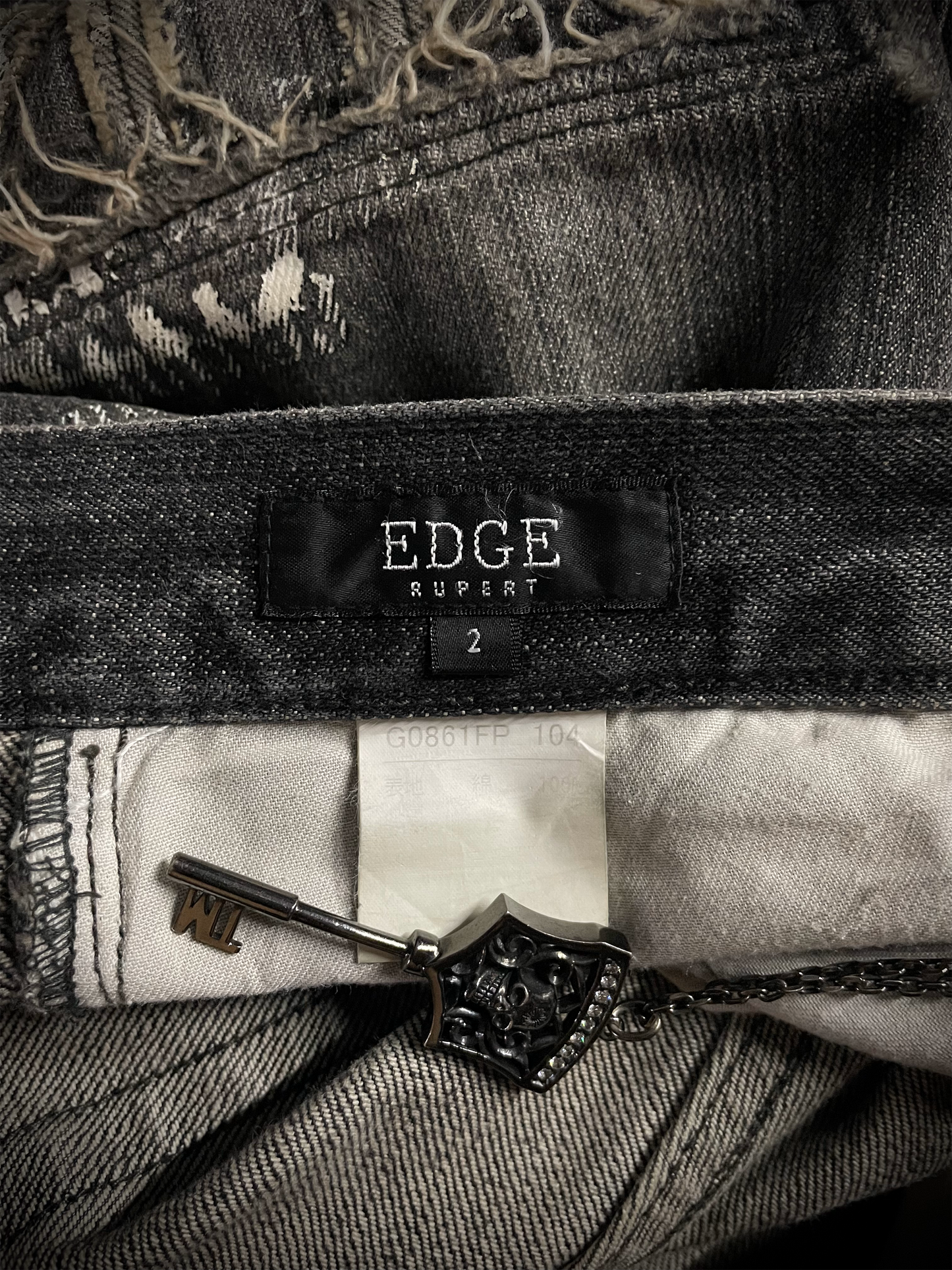 Edge Rupert Abstract Distressed Flared Jeans