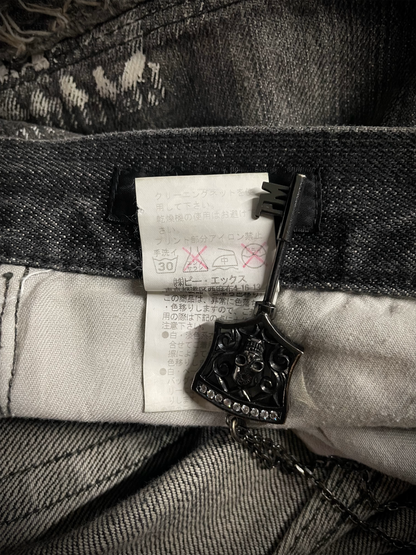 Edge Rupert Abstract Distressed Flared Jeans