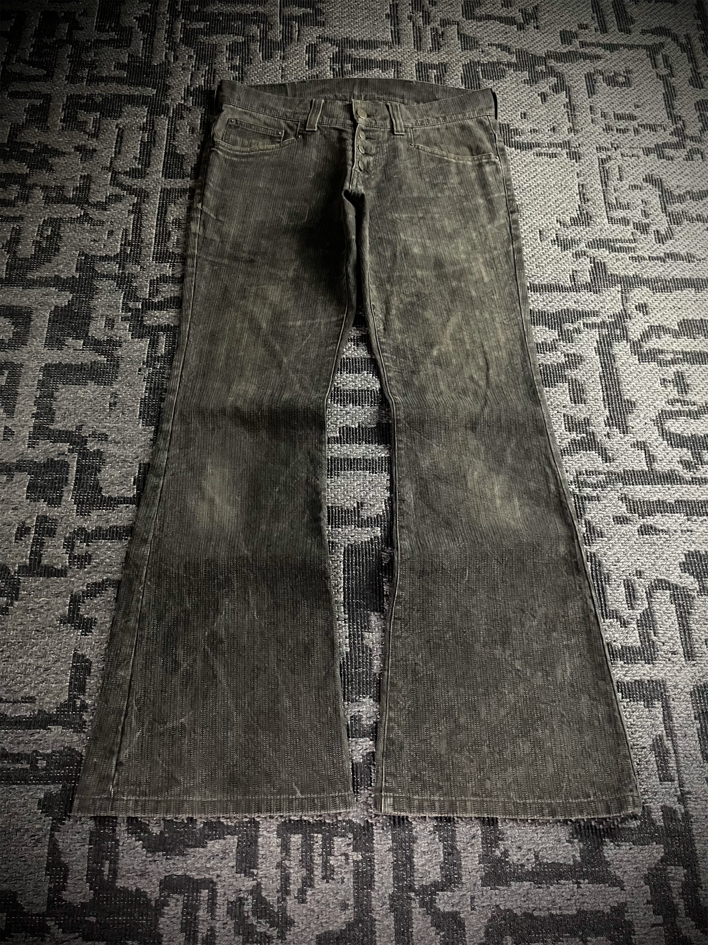 Tornado Mart Back Lace Up Flared Pants