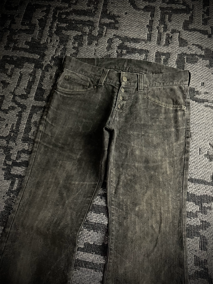 Tornado Mart Back Lace Up Flared Pants