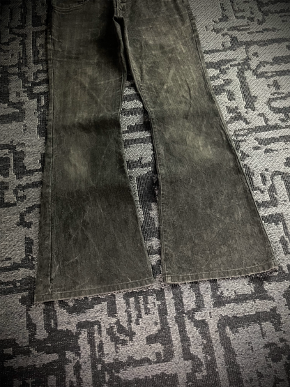 Tornado Mart Back Lace Up Flared Pants