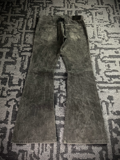 Tornado Mart Back Lace Up Flared Pants