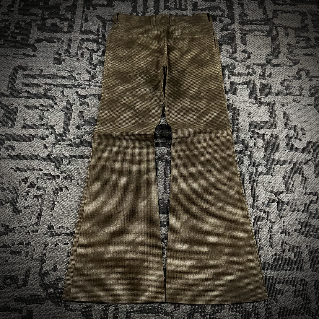 Tornado mart Houndstooth Pattern Bell Bottom Pants