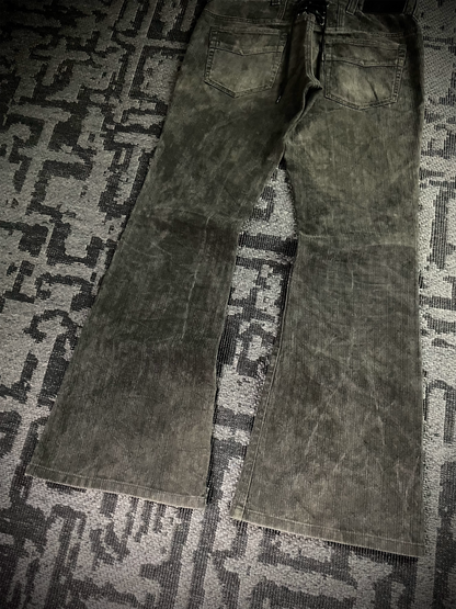 Tornado Mart Back Lace Up Flared Pants