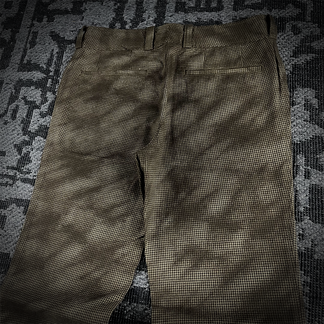 Tornado mart Houndstooth Pattern Bell Bottom Pants