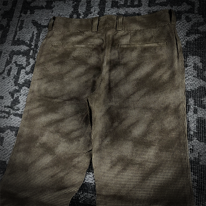 Tornado mart Houndstooth Pattern Bell Bottom Pants