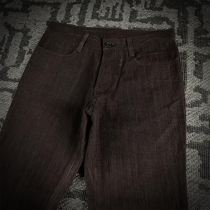 5351 Pour Les Homme Red Striped Flared Pants