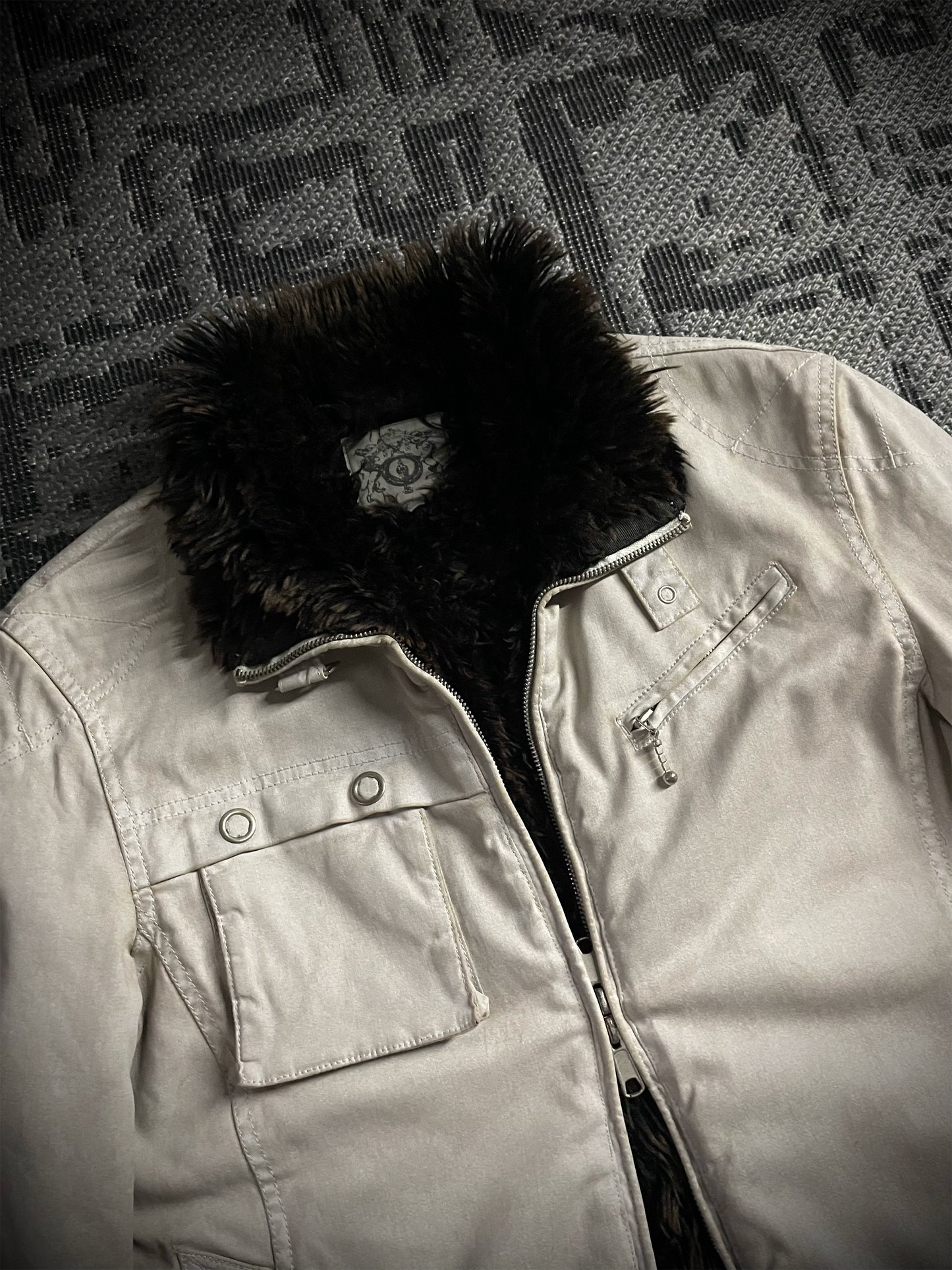 Unstable 2000's Japanese Worn Out Fur Jacket